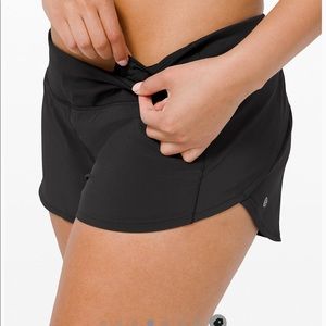 Lululemon black speed up shorts